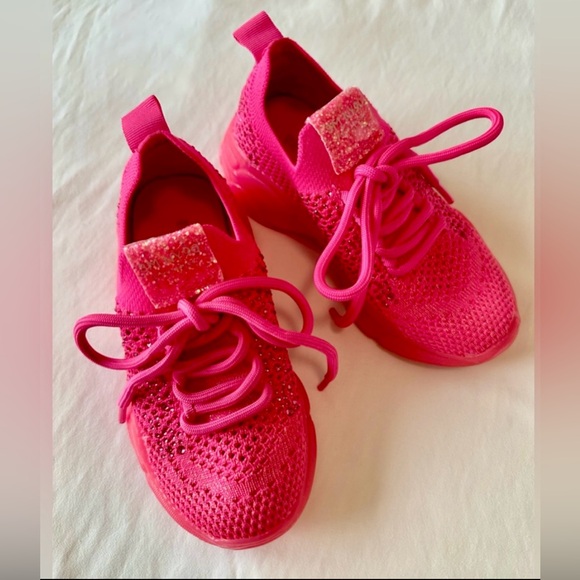 Steve Madden Other - Steve Madden Shoes-Pink Rhinestone and Glitter Sneakers Size 12 Toddler Girl